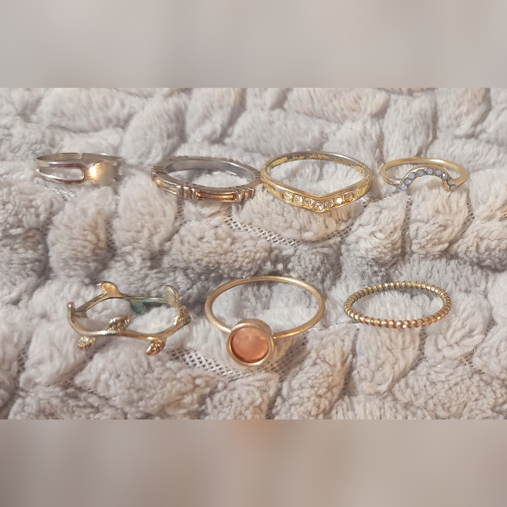 Lot Fashion Gold and Silver Tone Rings
